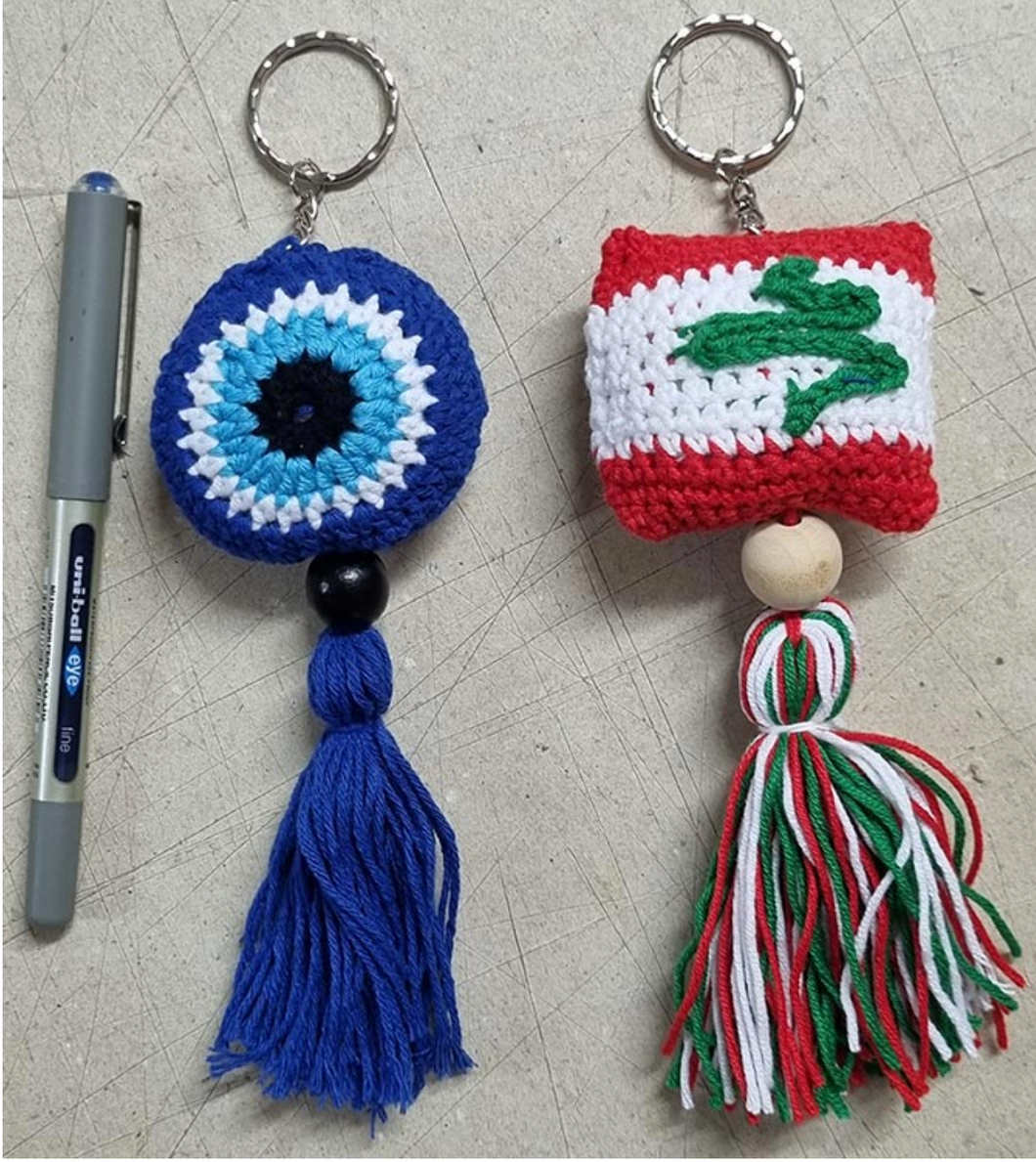 Hand-knitted Embroidery Key Rings