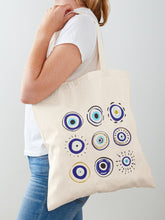 Load image into Gallery viewer, Evil Eyes Tote Bag