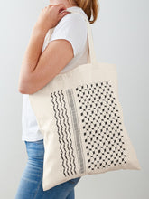 Load image into Gallery viewer, Black Kuffieh Tote Bag