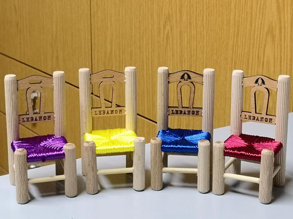 Miniature Vintage Lebanese Chairs Lebanese Glass