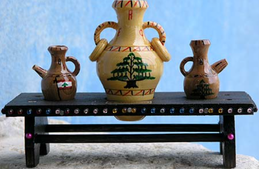 Handcrafted Miniature Souvenir – Table with Jugs