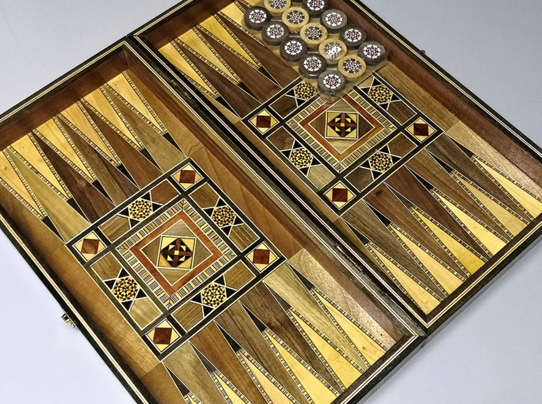 Large Wooden Backgammon