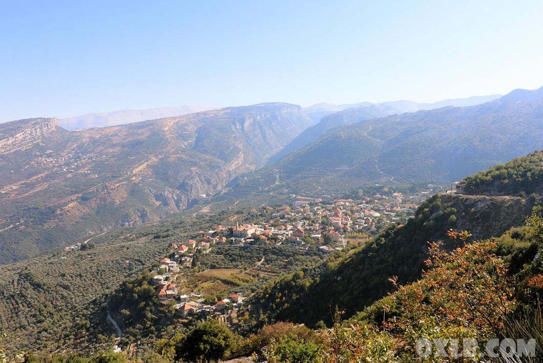 Aerial View of the Village of Douma