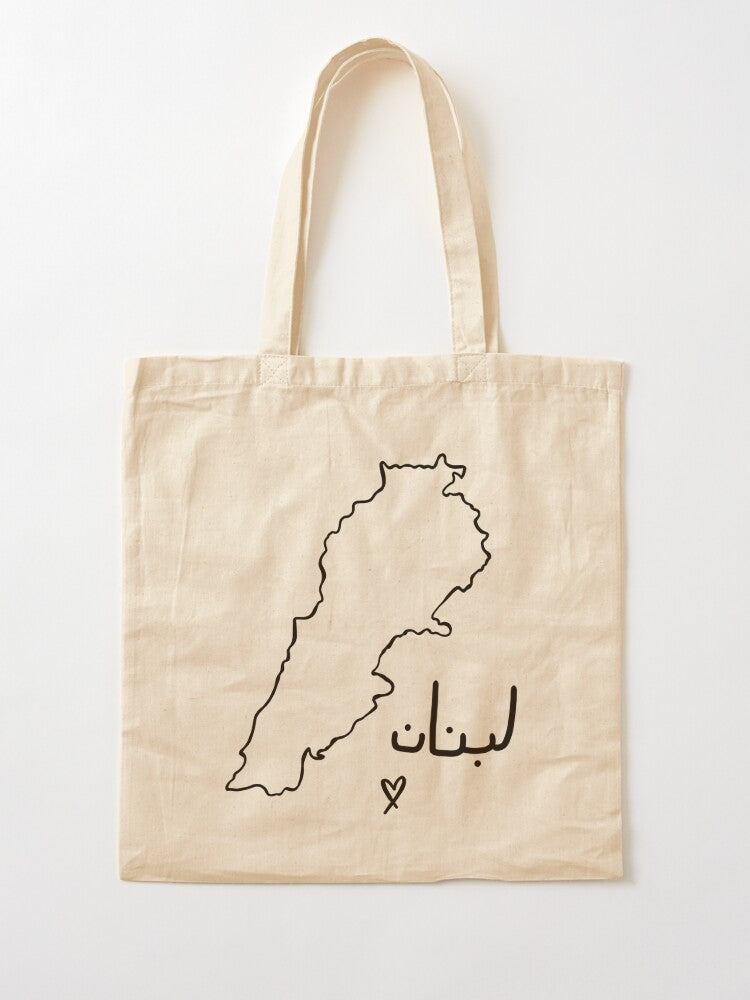 Lebanese Map Tote Bag