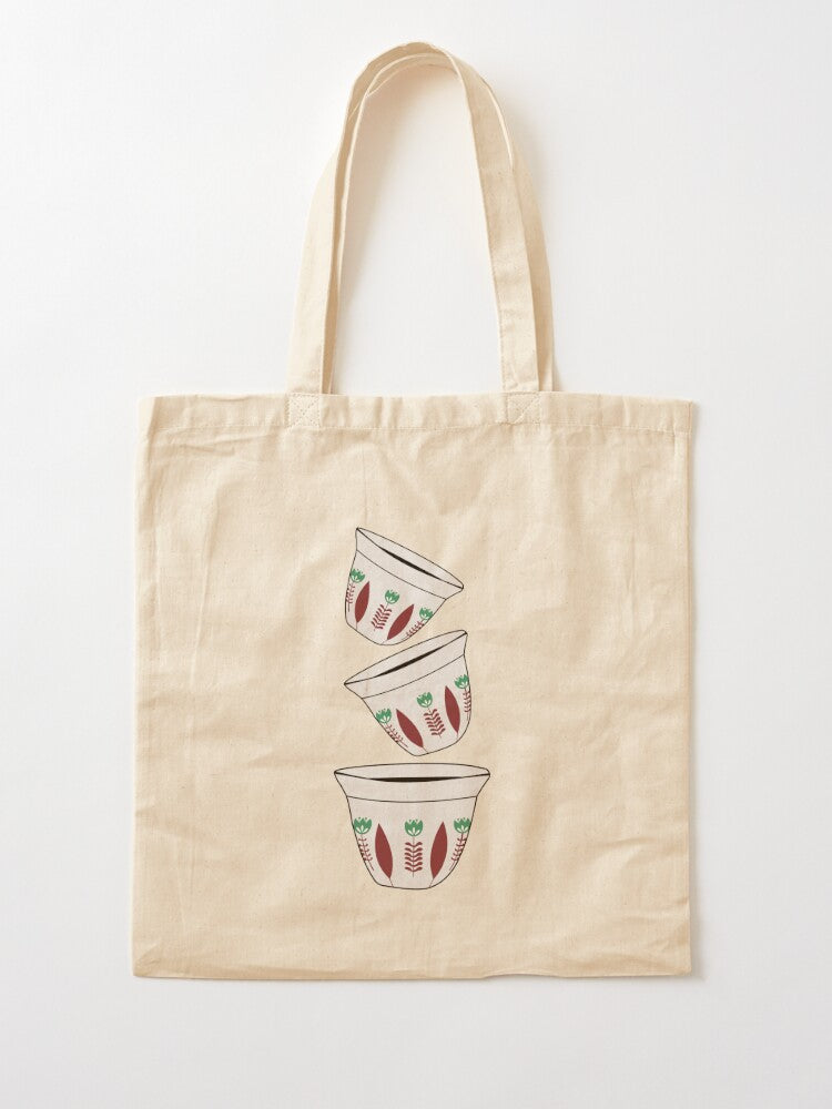 Arabic Coffee Cups Tote Bag