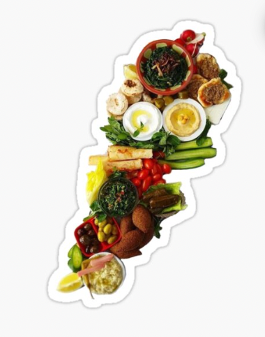 Lebanon Food Map Sticker