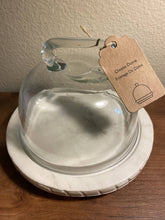 Load image into Gallery viewer, Small Marble Cheese Dome with Glass Cover
