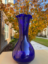 Load image into Gallery viewer, Glass-Blown Cobalt Vases
