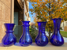 Load image into Gallery viewer, Glass-Blown Cobalt Vases
