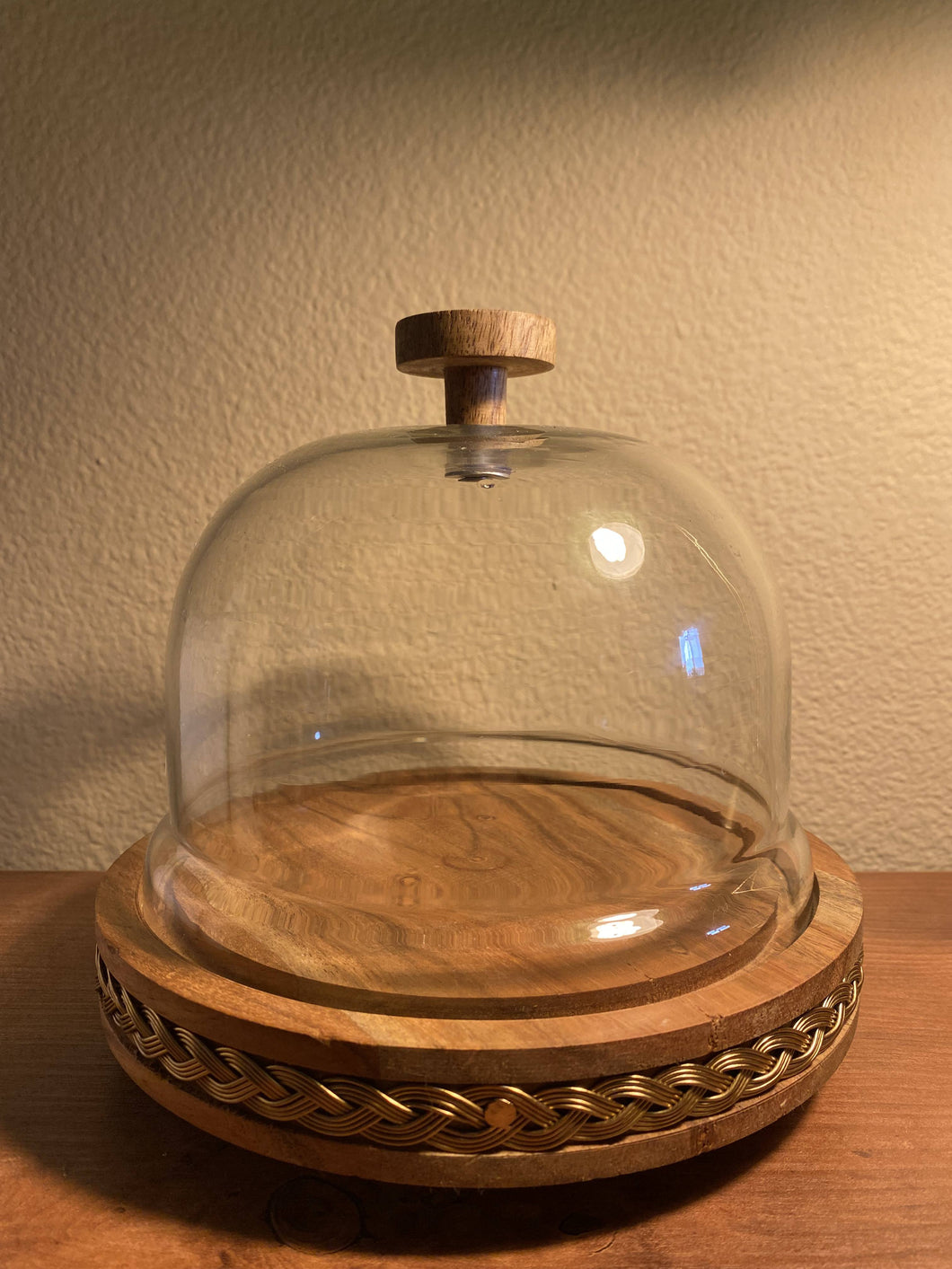 Small Cheese Dome with Glass Cover