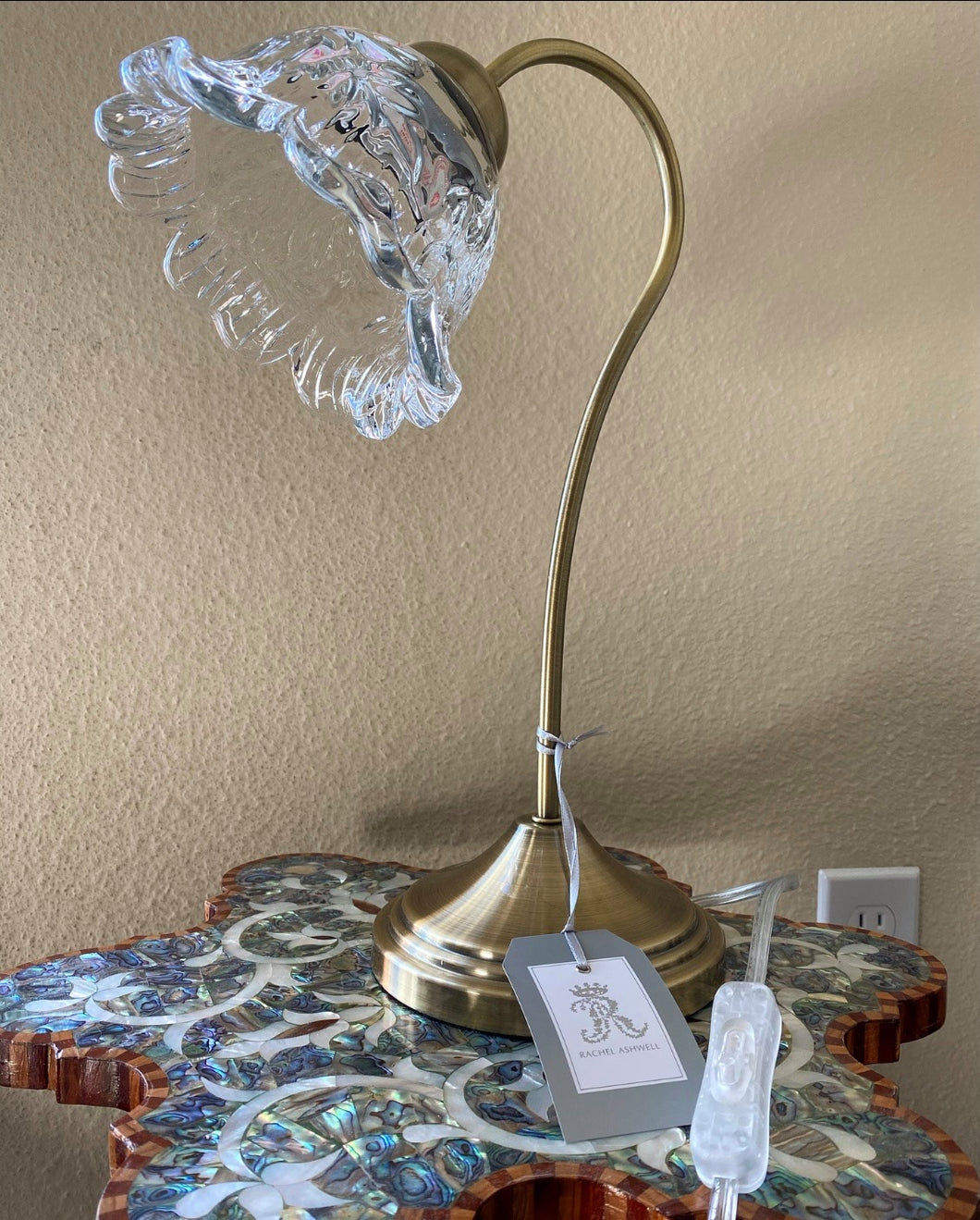 Set of 2 Handcrafted Glass Table Lamps