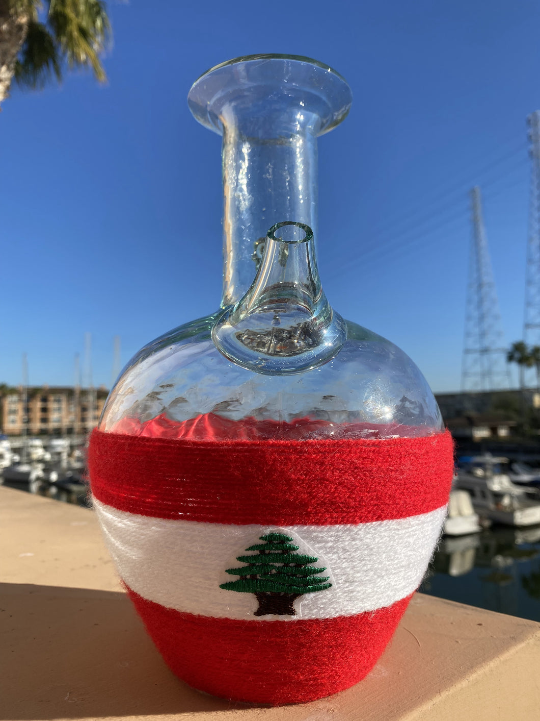 Wrapped Lebanese Flag Traditional Jug