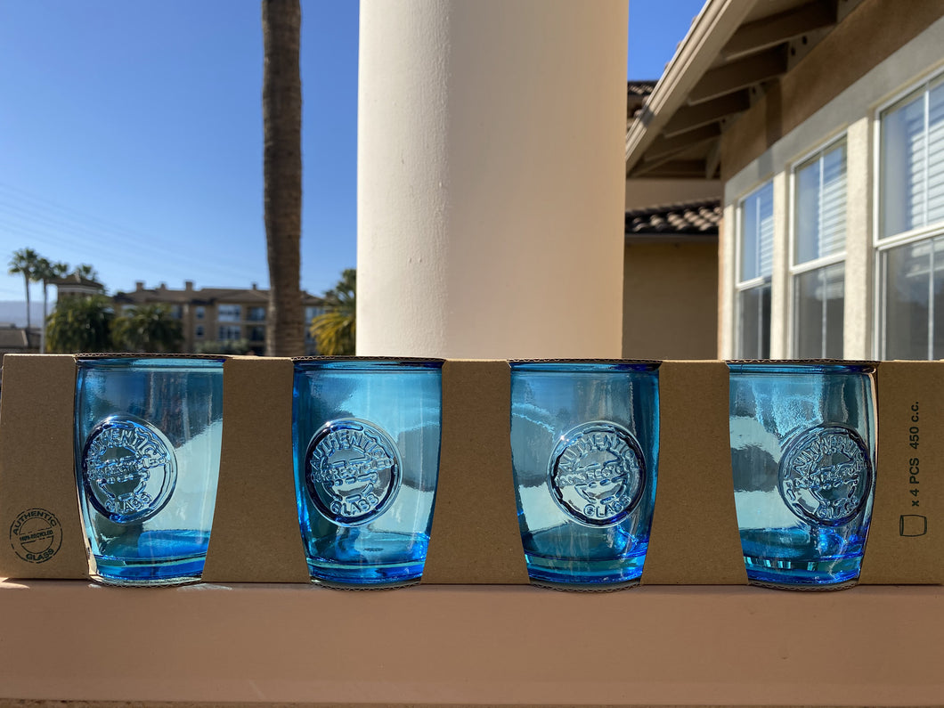 Set of 4 Spanish Recycled Glass Tumblers
